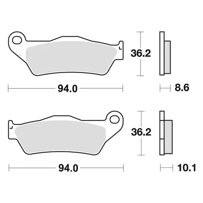 Brzdové destičky TRW LUCAS MCB707 (KH363) (TRW ZF brzdové destičky KH363 organické BMW R1100GS/R