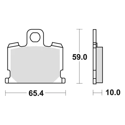 TRW ZF brzdové destičky KH70 organické YAMAHA XJ 550 81-82, XJ 750 82-85, XV 1000 83-85, XS 1100