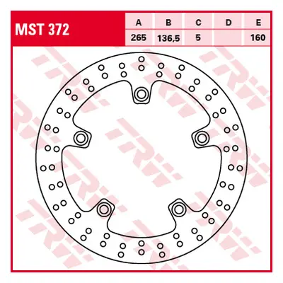 Brzdový kotouč TRW LUCAS zadní MST372 (TRW LUCAS brzdový kotouč zadní BMW F 650 / 700 / 800 GS /