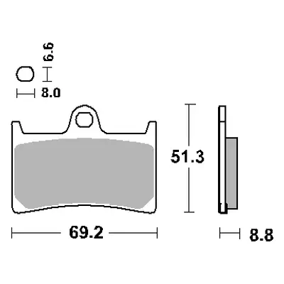 Brzdové destičky SBS 634DS-2 (SBS brzdové destičky KH252 / KH380 RACING DUAL sintrované barva zl