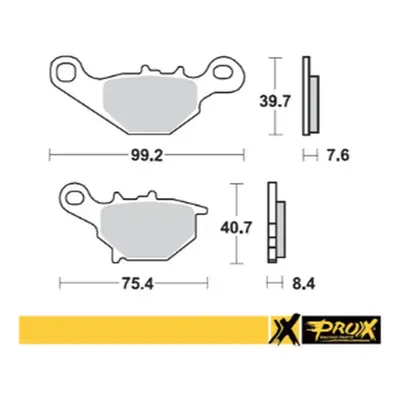 Brzdové destičky PROX 37.105202 (PROX brzdové destičky KH230 sintrované KAWASAKI kmX 125 99-03, 