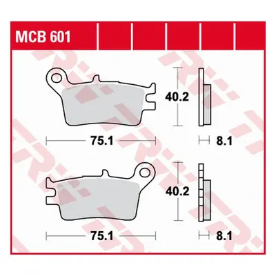 Brzdové destičky TRW LUCAS MCB601 (KH153) (TRW LUCAS ZF brzdové destičky KH153 organické HONDA C