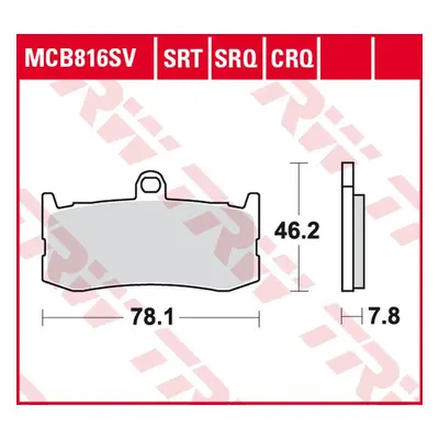 Brzdové destičky TRW LUCAS MCB816CRQ (KH491) (TRW ZF brzdové destičky KH491 karbonové závodní TR