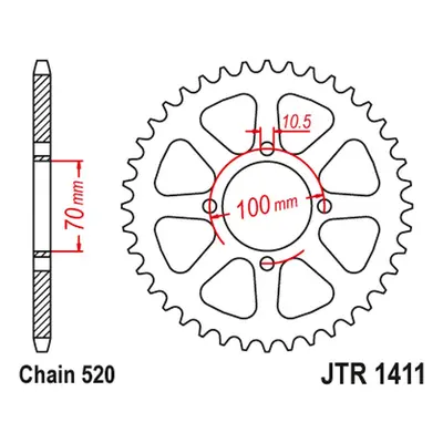 Rozeta JT SPROCKETS JTR1411.50 (446550JT) (JT rozeta 4465 50 (446550JT))