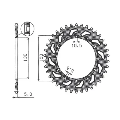 Rozeta SUNSTAR SUN1-3612-48 (JTR245/2.48, JTR245/3.48, 24548JT) (SUNSTAR rozeta 236 48 / 245 48 