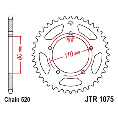 JT Sprockets rozeta JTR1075.39 (434739JT) (Zadní ozubené kolo JT Sprockets JTR1075.39)