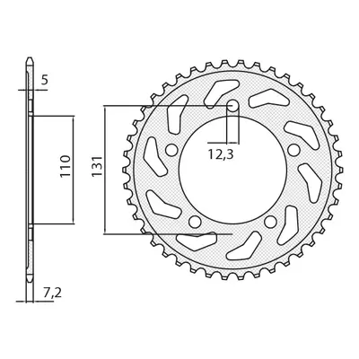 Rozeta SUNSTAR SUN1-4467-44 (JTR7.44, 458544JT) (SUNSTAR rozeta 4585 44 (JTR7.44) (458544JT))