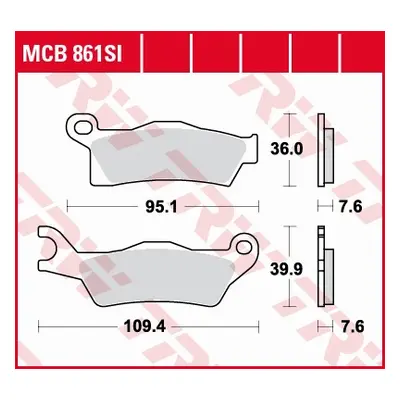 Brzdové destičky TRW LUCAS MCB861SI (KH617) (TRW LUCAS brzdové destičky KH617 sintrované OFFROAD