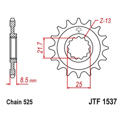 Ozubené kolo přední JT SPROCKETS JTF1537.18 (213718JT) (JT ozubené kolo přední 2137 18 (213718JT