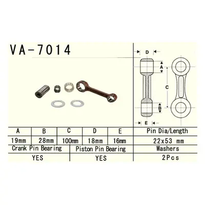 Ojniční sada VESRAH VA-7014 (VESRAH ojniční sada SUZUKI RM 125 (RM125) 97-98 (VA7014) vyrobeno v