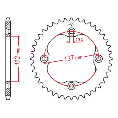 GROSSKOPF prodej rozeta 4509 36 SUZUKI LTR 450 06-09 (JTR1760.36) (GROSSKOPF prodej rozeta 4509 