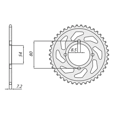 Rozeta SUNSTAR SUN1-2117-45 (JTR838.45, 83845JT) (SUNSTAR rozeta 838 45 (JTR838.45) (83845JT))