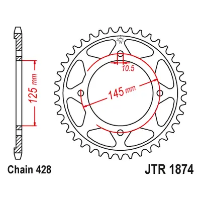 JT Sprockets rozeta JTR1874.56 (448256JT) (Zadní ozubené kolo JT Sprockets JTR1874.56)