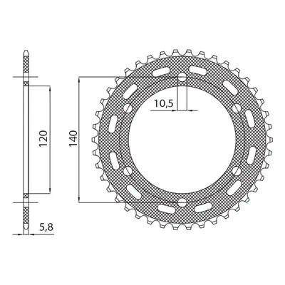 Rozeta SUNSTAR SUN1-3529-42 (JTR1490.42, 47542JT) (SUNSTAR rozeta 475 42 (JTR1490.42) (47542JT))