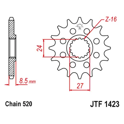 JT Sprockets ozubené kolo JTF1423.17 (219217JT) (Přední ozubené kolo JT Sprockets JTF1423.17)