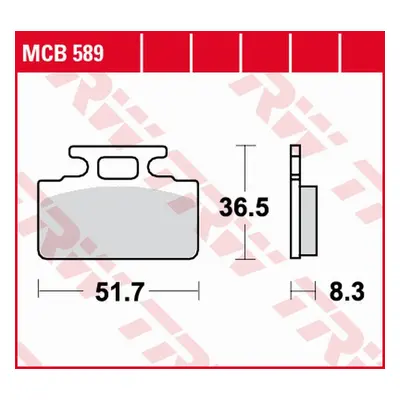 Brzdové destičky TRW LUCAS MCB589 (KH151) (TRW LUCAS ZF KLOCKI HAMULCOWE KH151 ORGANIC HONDA ZB 