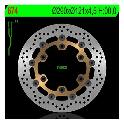 Brzdový kotouč NG Brakes NG674 (NG přední brzdový kotouč SUZUKI DR 650SE 96-10 (290X121X4,5) (6X