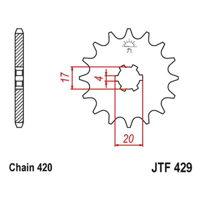 Ozubené kolo přední JT SPROCKETS JTF429.13 (24913JT) (JT ozubené kolo přední 249 13 (24913JT))