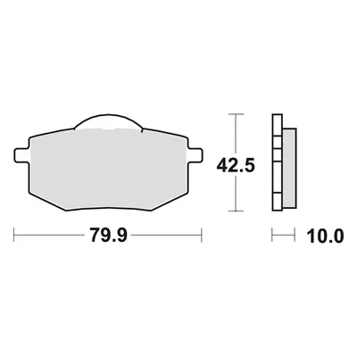 TRW ZF brzdové destičky KH136 organické YAMAHA XV 535 VIRAGO 88-94, přední (TRW ZF brzdové desti