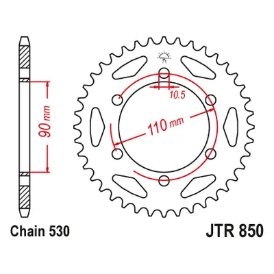 JT Sprockets rozeta JTR850.34 (85034JT) (Zadní ozubené kolo JT Sprockets JTR850.34)