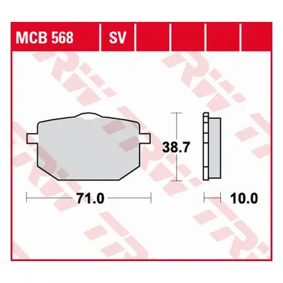 Brzdové destičky TRW LUCAS MCB568 (KH101) (TRW LUCAS ZF brzdové destičky KH101 organické YAMAHA 