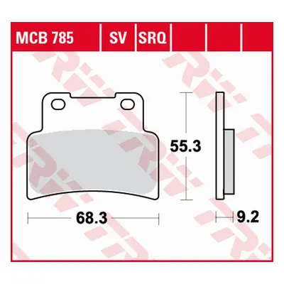 Brzdové destičky TRW LUCAS MCB785TRQ (KH432) (TRW LUCAS ZF brzdové destičky KH432 sintrované TRA