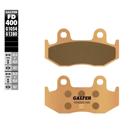 Brzdové destičky Galfer FD400G1380 (KH411) (GALFER brzdové destičky KH411 sintrované barva zlatá