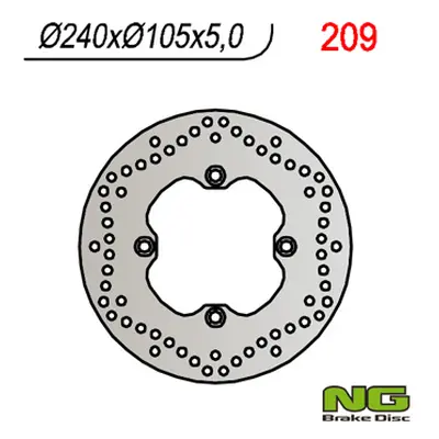 Brzdový kotouč NG Brakes NG209 (NG brzdový kotouč zadní HONDA XL 600/650/700V TRANSALP 91-99, CB