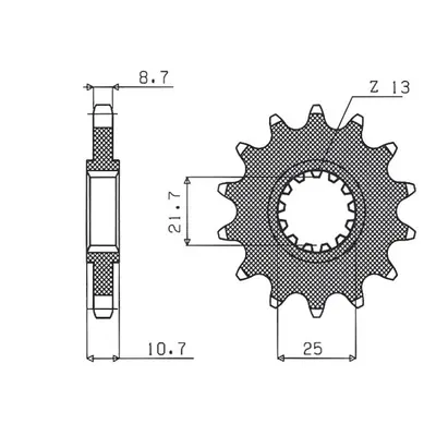 Ozubené kolo přední SUNSTAR SUN51915 (JTF580.15, 58015JT) (SUNSTAR ozubené kolo přední 580 15 (J