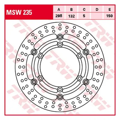 Brzdový kotouč TRW LUCAS přední MSW235 (TRW LUCAS ZF brzdový kotouč přední YAMAHA XJ 1100 (DRAG 