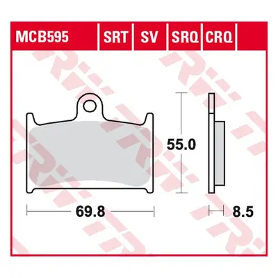 TRW ZF brzdové destičky KH236 sintrované TRACK SUZUKI GSX-R 400 90-95, GSX-R 750 88-93, GSX-R 10