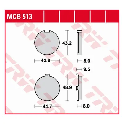 Brzdové destičky TRW LUCAS MCB513 (KH056) (TRW ZF brzdové destičky KH056 organické SUZUKI GP 125