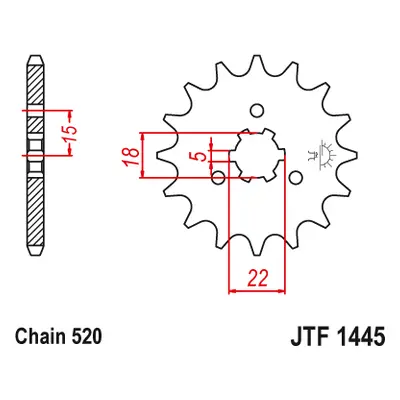 JT Sprockets ozubené kolo JTF1445.11 (42311JT) (Přední ozubené kolo JT Sprockets JTF1445.11)