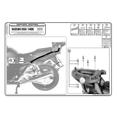 Zadní nosič kufru KAPPA KZ527 (KAPPA zadní nosič kufru SUZUKI GSX 1400 (02-09) ( bez plotny ))