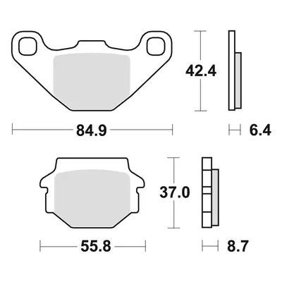 Brzdové destičky TRW LUCAS MCB517 (KH67/2) (TRW LUCAS brzdové destičky KH67/2 organické APRILIA 