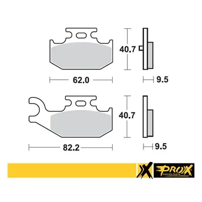 Brzdové destičky PROX 37.226102 (PROX brzdové destičky KH428 YAMAHA YFM 700 RAPTOR 06-11 zadní)