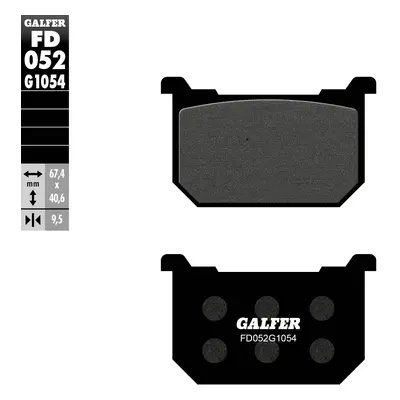 Brzdové destičky Galfer FD052G1054 (KH068) (GALFER brzdové destičky KH068 polokovové)