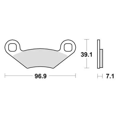 TRW ZF brzdové destičky KH159 organické POLARIS OUTLAW 450 08-10, sportSMAN 500 08-, sportSMAN 6