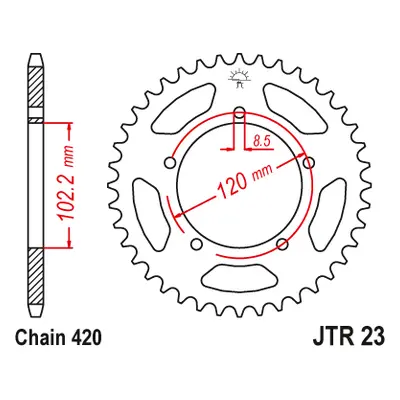 JT Sprockets rozeta JTR23.47 (437347JT) (Zadní ozubené kolo JT Sprockets JTR23.47)