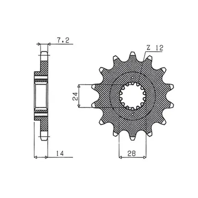 Ozubené kolo přední SUNSTAR SUN42015 (JTF314.15, 34815JT) (SUNSTAR ozubené kolo přední 348 15 (J