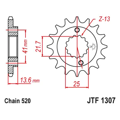 JT Sprockets ozubené kolo JTF1307.14 (2093M14JT) (Přední ozubené kolo JT Sprockets JTF1307.14)