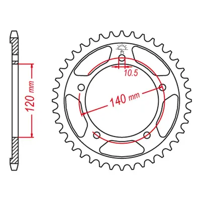 GROSSKOPF prodej rozeta ULTRALIGHT tvrzená 4398 53 C45 SUZUKI GSX-R 600/750/1000 STUNT (JTR1792.