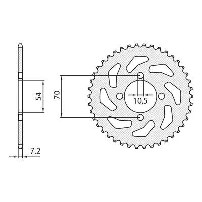 Rozeta SUNSTAR SUN1-2044-42 (JTR1206.42, 430442JT) (SUNSTAR rozeta 4304 42 (JTR1206.42) (430442J