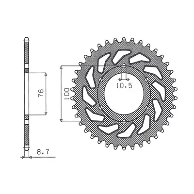 Rozeta SUNSTAR SUN1-6223-42 (JTR818.42) (SUNSTAR rozeta 818 42 (JTR818.42))