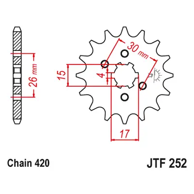 JT Sprockets ozubené kolo JTF252.13 (26113JT) (Přední ozubené kolo JT Sprockets JTF252.13)