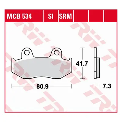 Brzdové destičky TRW LUCAS MCB534 (KH092) (TRW ZF brzdové destičky KH092 organické HONDA CR 125R