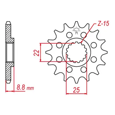 Ozubené kolo přední GROSSKOPF 124813GR (124813, JTF1901.13) (GROSSKOPF ozubené kolo přední 1248 