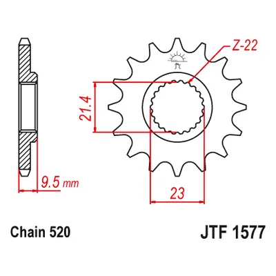 JT Sprockets ozubené kolo JTF1577.15 (Přední ozubené kolo JT Sprockets JTF1577.15)