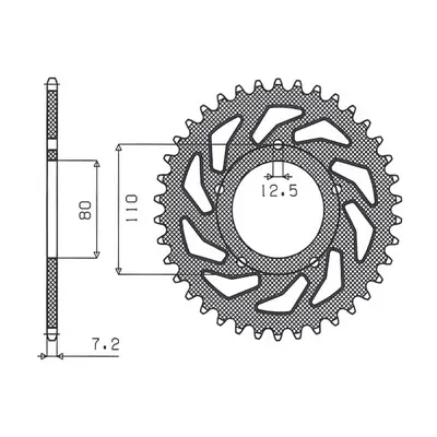 Rozeta SUNSTAR SUN1-4335-46 (JTR1332.46, 435046JT) (SUNSTAR rozeta 4350 46 (JTR1332.46) (435046J