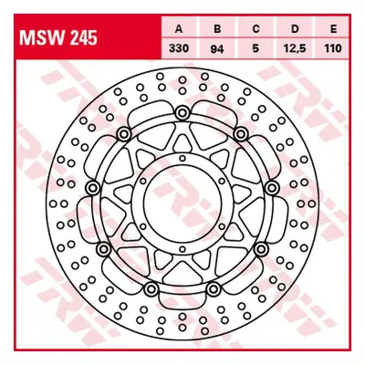 Brzdový kotouč TRW LUCAS přední MSW245 (TRW ZF přední brzdový kotouč HONDA CBR 900RR FIREBLADE 0